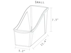 Storex Small Book Bin, Black (6 units/pack)