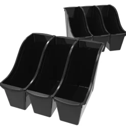 Storex Small Book Bin, Black (6 units/pack)