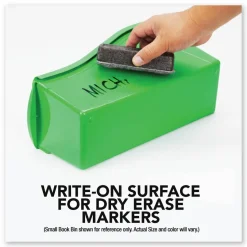 Storex Interlocking Book Bins with Clear Label Pouches, 4.75