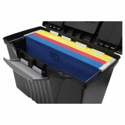 Storex Portable Letter/Legal Filebox with Organizer Lid, Letter/Legal Files, 14.5