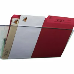 Storex Stacking Letter Size Wall Pocket, 7"H x 13"W x 4"D, Clear