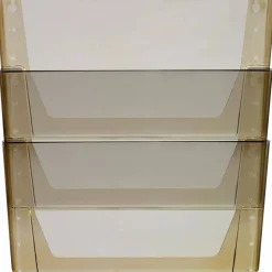 Storex Stacking Letter Size Wall Pockets, 7"H x 16"W x 4"D, Smoke, Pack Of 3 Wall Pockets