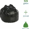Stout Pest-Guard 2.00-mil Insect Repellent Trash Bags, 55 Gallons, 37" x 52", Black, Box Of 65