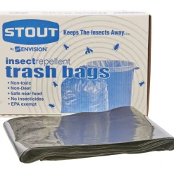 Stout Pest-Guard 2.00-mil Insect Repellent Trash Bags, 55 Gallons, 37