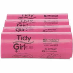 Stout Tidy Girl Feminine Hygiene Disposal Bags, Pink, 1.2 mil, Pack Of 600