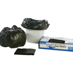 Stout Trash Bags, 1-mil, 7 - 10 Gallons, 24" x 24", Brown, Carton Of 250