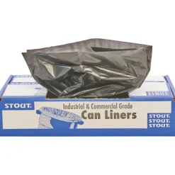 Stout Trash Bags, 1-mil, 7 - 10 Gallons, 24" x 24", Brown, Carton Of 250