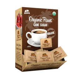 Sugar Foods Organic Raw Cane Sugar Packets, Box Of 200 Packets