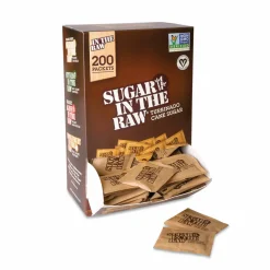 Sugar In The Raw Natural Turbinado Cane Sugar Packets - Natural Sweetener - 200/Box