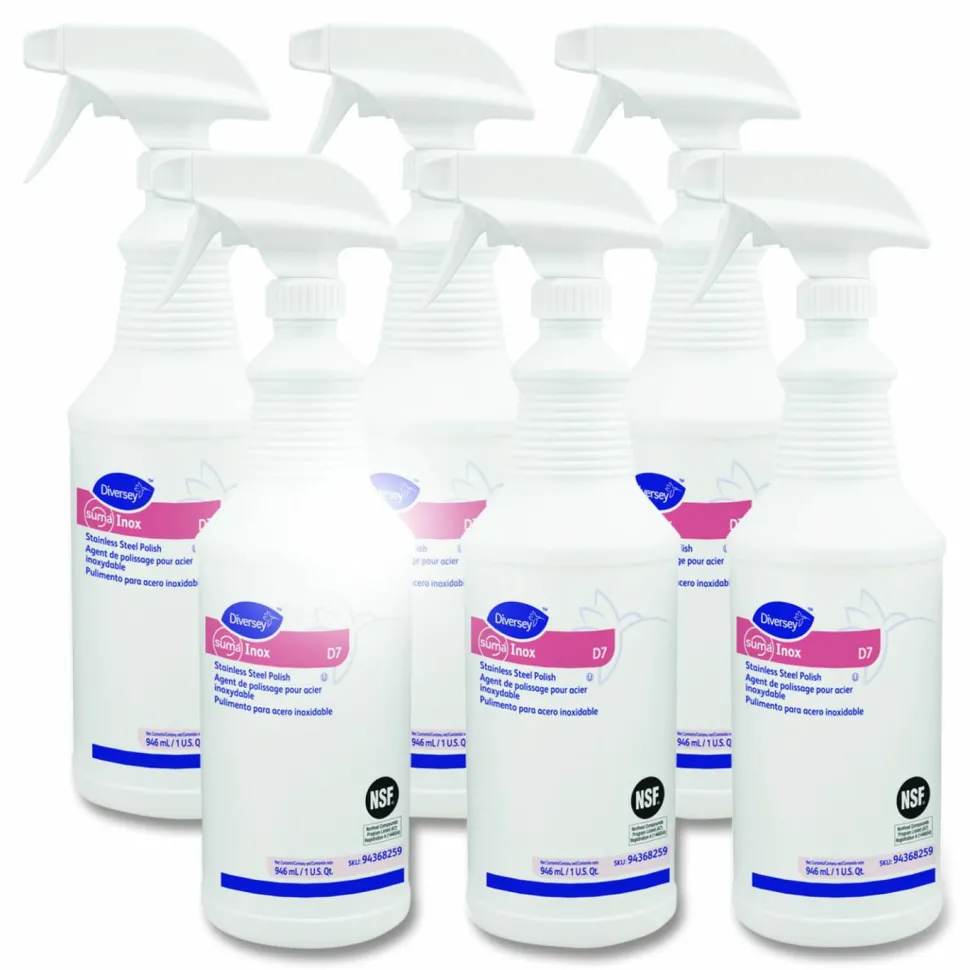 Suma Inox D7, 32 oz Spray Bottle, 6/Carton