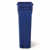 Suncast Commercial 23 Gallon Resin Slim Recycling Trash Can, Plastic, Blue/White