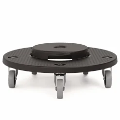 Suncast Commercial Utility Trash Can Dolly, 350 lb Capacity, 20.75" x 6.5", Black, 2/Pack
