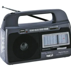 Supersonic 9 Band AM/FM/SW1-7 Portable Radio - 3 x D