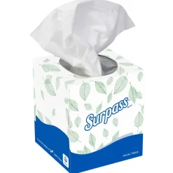 Surpass Facial Tissue for Business, Pop-Up Box, 2-Ply, White, 90 Sheets/Box, 36 Boxes/Carton