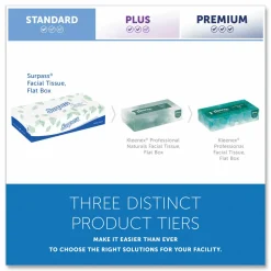 Surpass 2-Ply Facial Tissues, 45% Recycled, FSC Certified, White, 125 Per Box, Pack Of 60