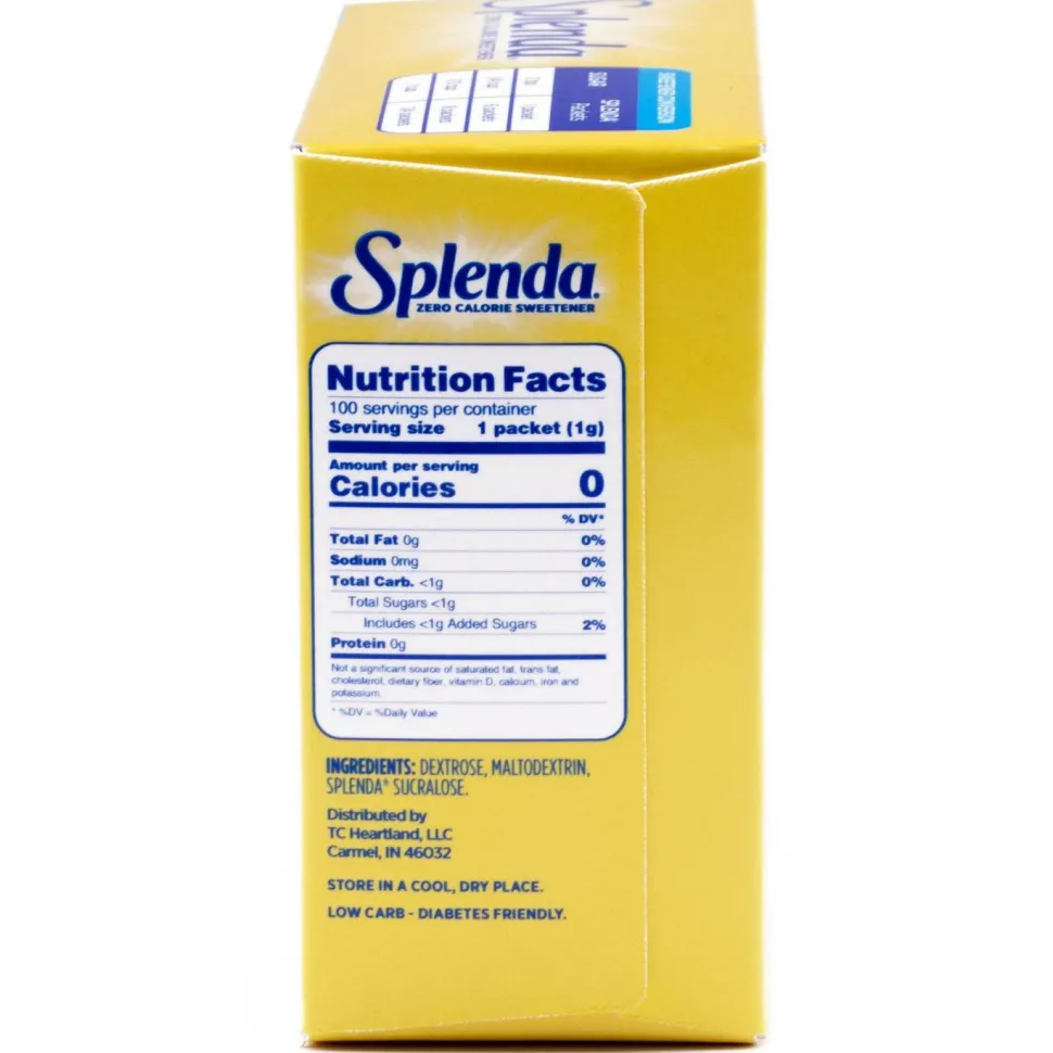 Sweetener Packets, Splenda, Box Of 100 Packets