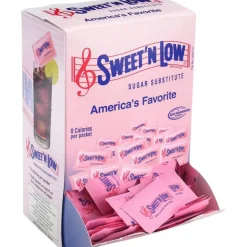Sweet'N Low Sugar Substitute, 1 g Packet, 400/Box, 4 Box/Carton