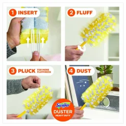Swiffer 360° Duster Refills, Yellow, 6 Refills Per Box, Carton Of 4 Boxes