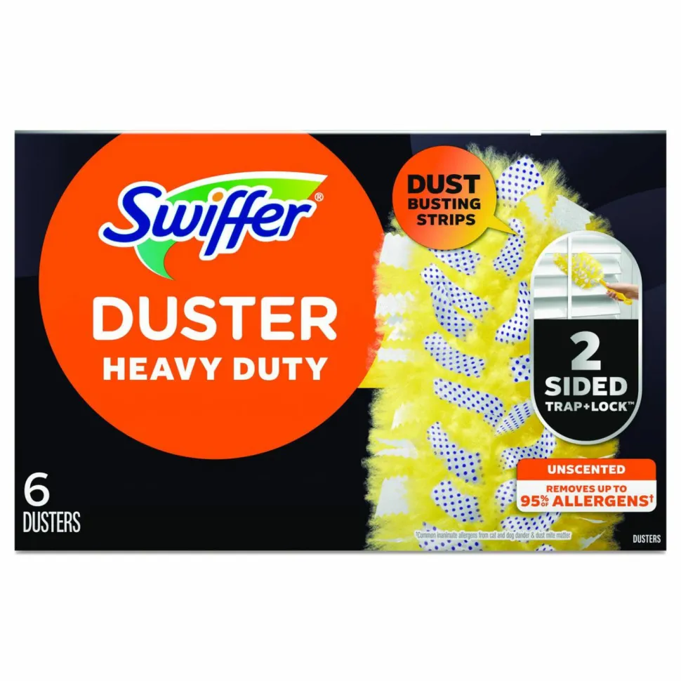 Swiffer 360° Duster Refills, Yellow, 6 Refills Per Box, Carton Of 4 Boxes