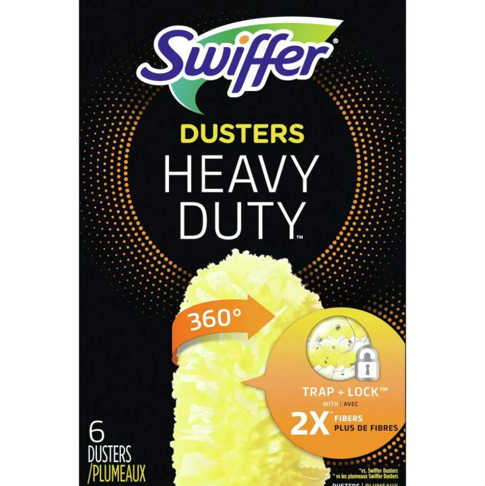 Swiffer 360° Duster Refills, Yellow, 6 Refills Per Box, Carton Of 4 Boxes