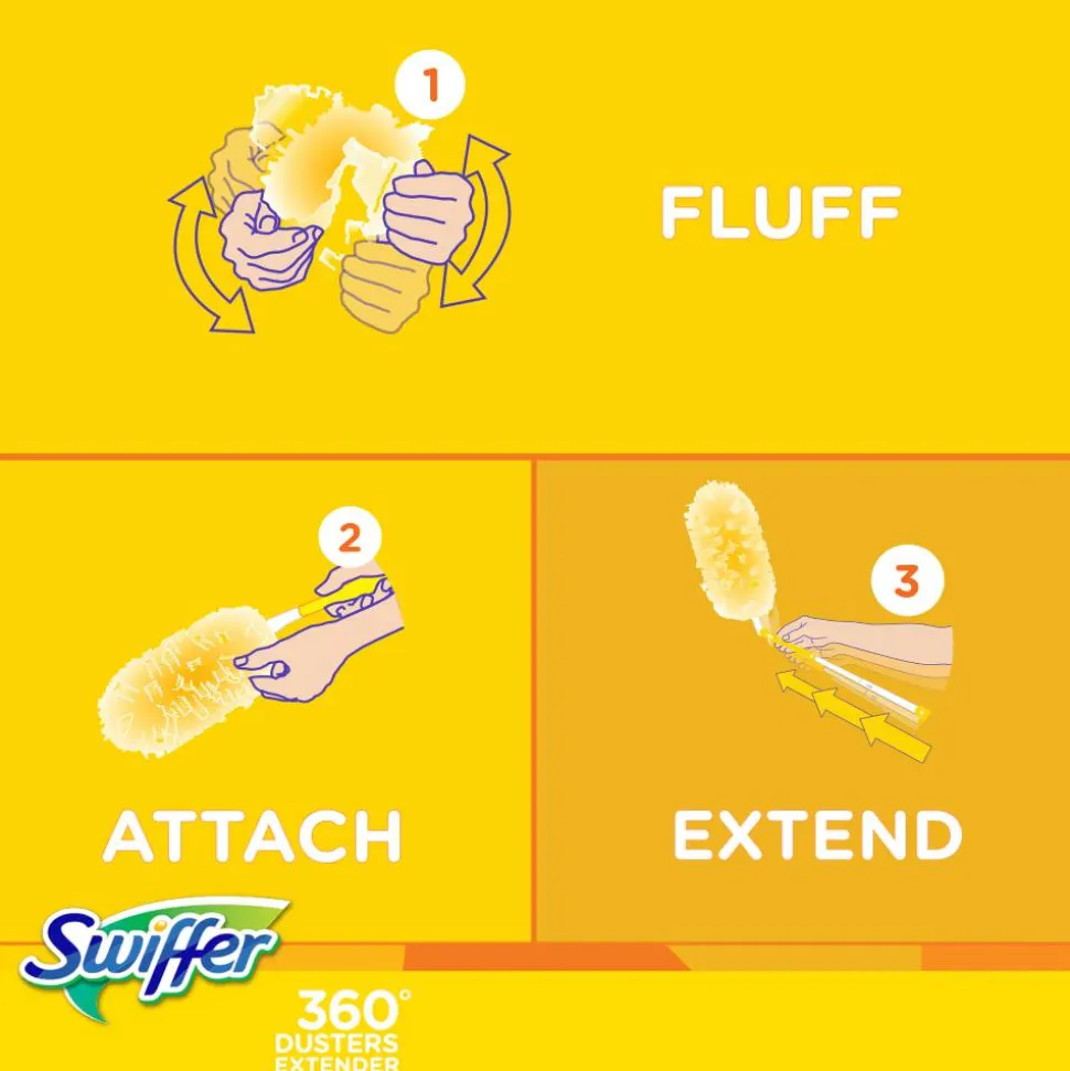 Swiffer Extension-Handle Duster Kits, 3' Handle, Case Of 6