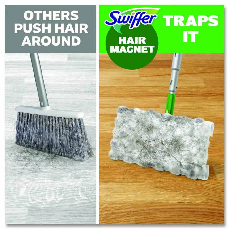 Swiffer Heavy-Duty Dry Refill Cloths, 10.3 x 7.8, White, 20/Pack, 4 Packs/Carton