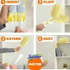 Swiffer Heavy Duty Dusters Starter Kit, Handle Extends to 3 ft, 1 Handle with 12 Duster Refills