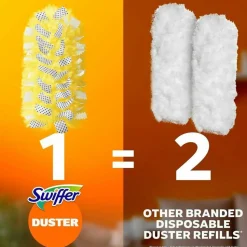 Swiffer Heavy Duty Dusters Starter Kit, Handle Extends to 3 ft, 1 Handle with 12 Duster Refills