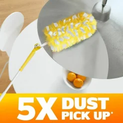 Swiffer Heavy Duty Dusters Starter Kit, Handle Extends to 3 ft, 1 Handle with 12 Duster Refills
