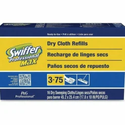 Swiffer Max/XL Dry Refill Cloths, 17.88 x 10, White, 16/Box, 6 Boxes/Carton