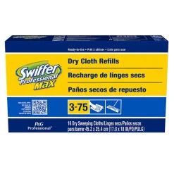 Swiffer Max/XL Dry Refill Cloths, 17.88 x 10, White, 16/Box, 6 Boxes/Carton
