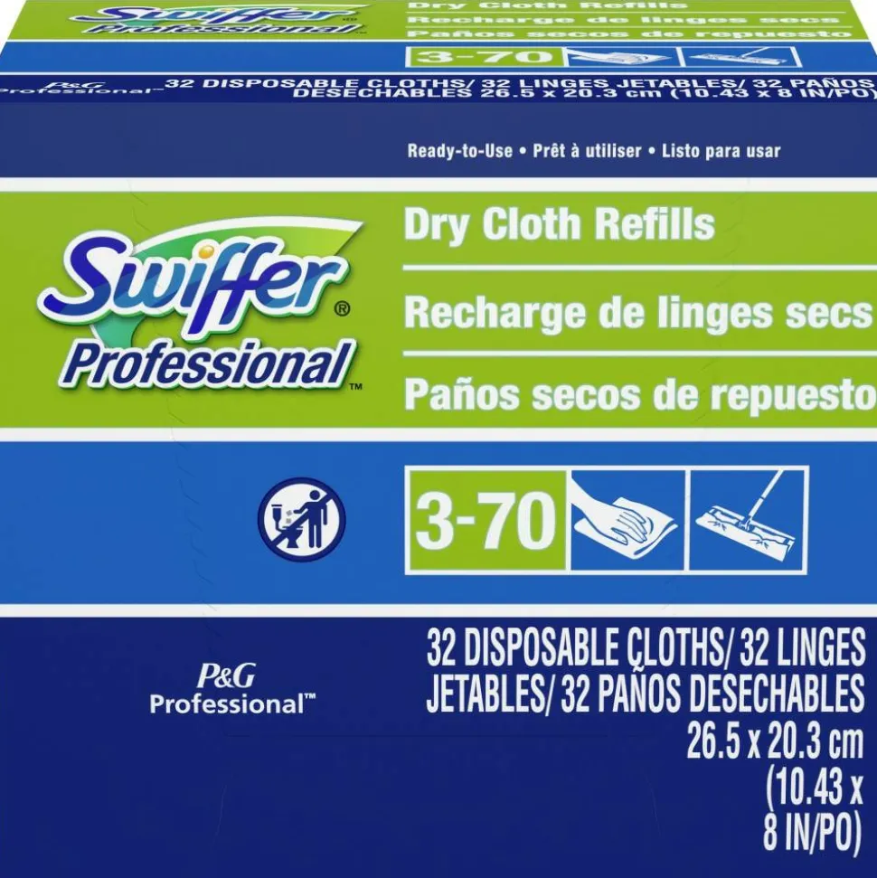 Swiffer Professional Regular Dry Cloth Sweeping Pad Refills for Swiffer Sweeper (32 Refills per Box)