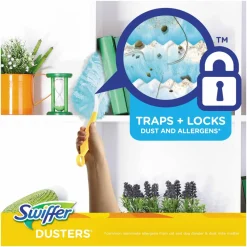 Swiffer Unscented Duster Kit - 5 pieces/Kit - 6 / Carton - Fiber - Blue, Yellow
