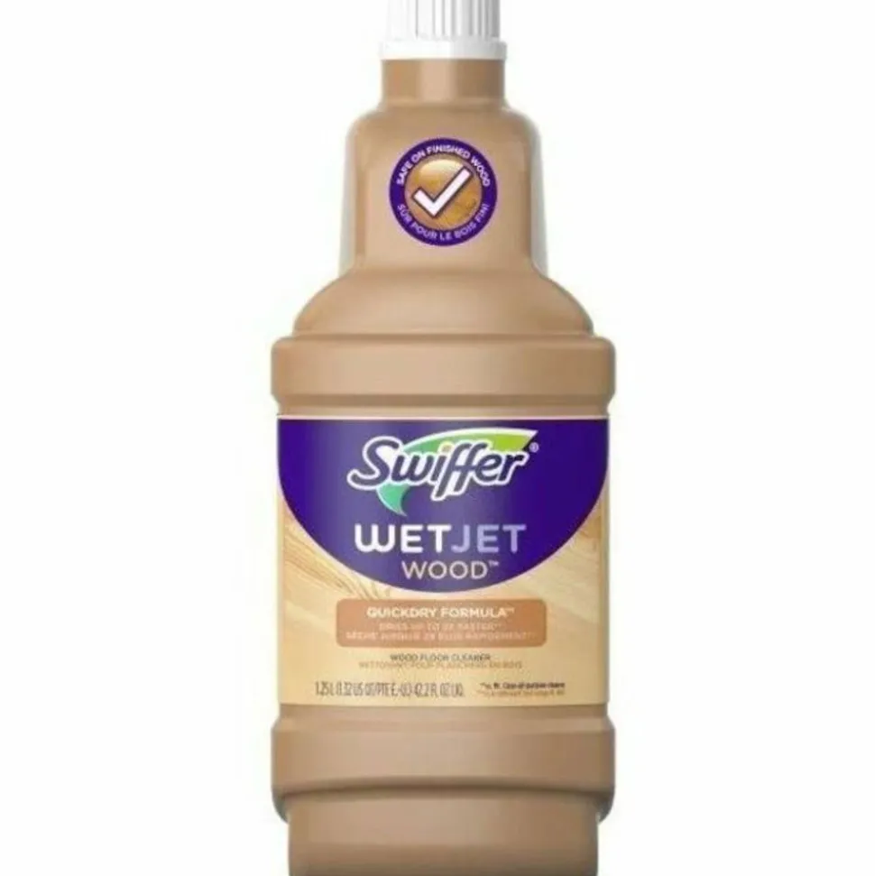 Swiffer WetJet Multipurpose Wood Floor Cleaner Solution Refill, 42.3 Oz Bottle