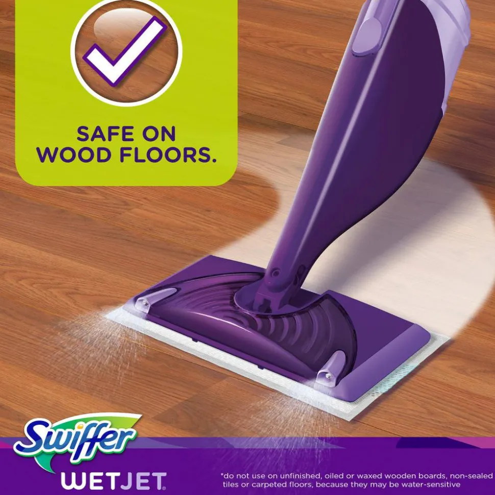 Swiffer WetJet System Refill Cloths, 14" x 3", 24 Cloths Per Pack, Box Of 4 Packs