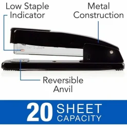 Swingline Commercial Desk Stapler, 20 Sheets Capacity, Black