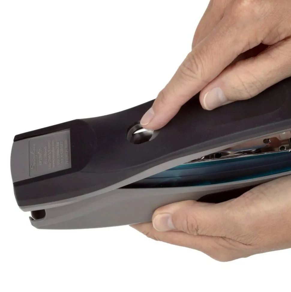Swingline Optima 25 Reduced Effort Stapler, 25 Sheets Capacity, Blue/Gray