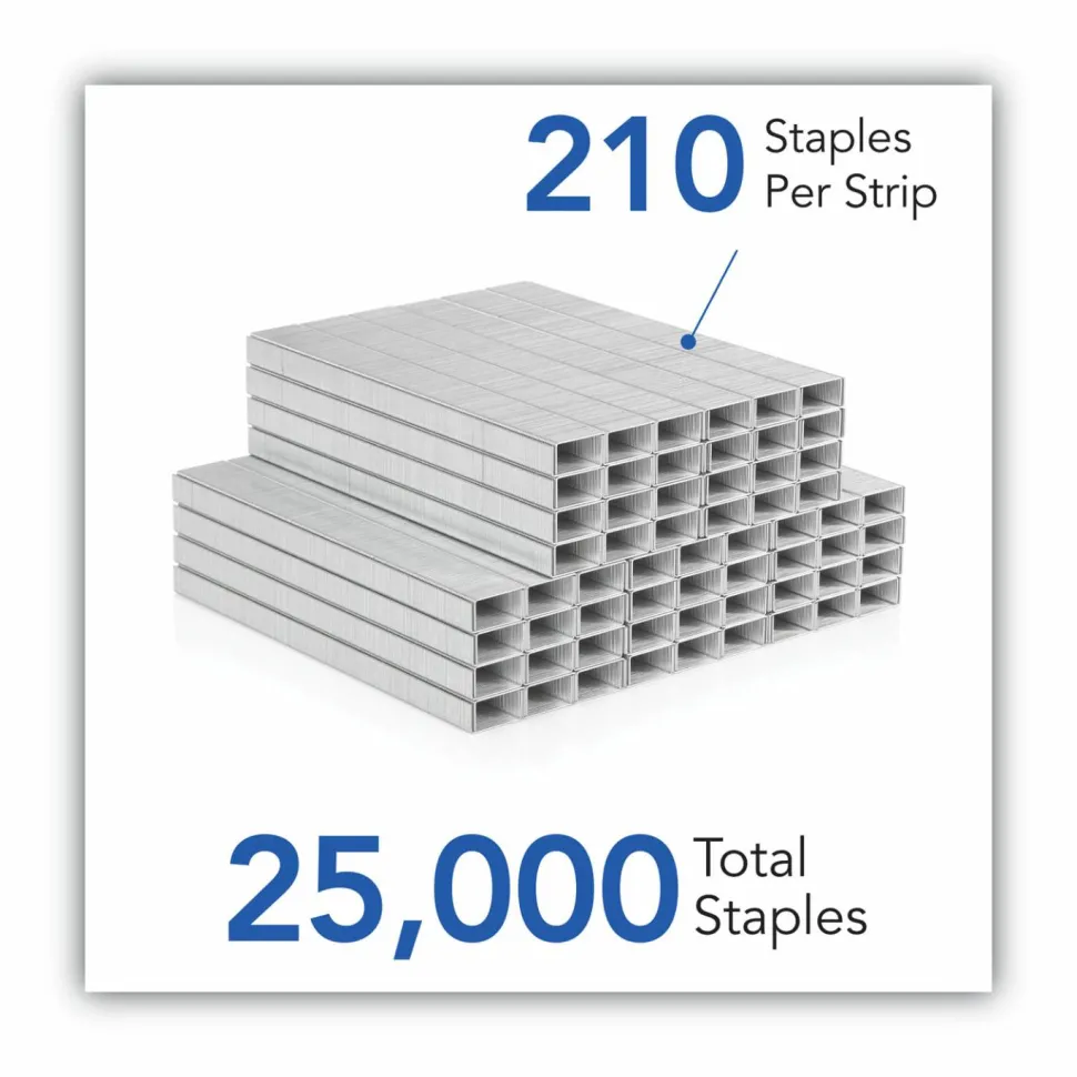 Swingline S.F. 4 Premium Staples, 1/4" Full Strip, Silver, 5,000 Per Pack, Case Of 5 Packs