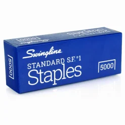 Swingline Standard Staples, 1/4", Full Strip, Box Of 5,000