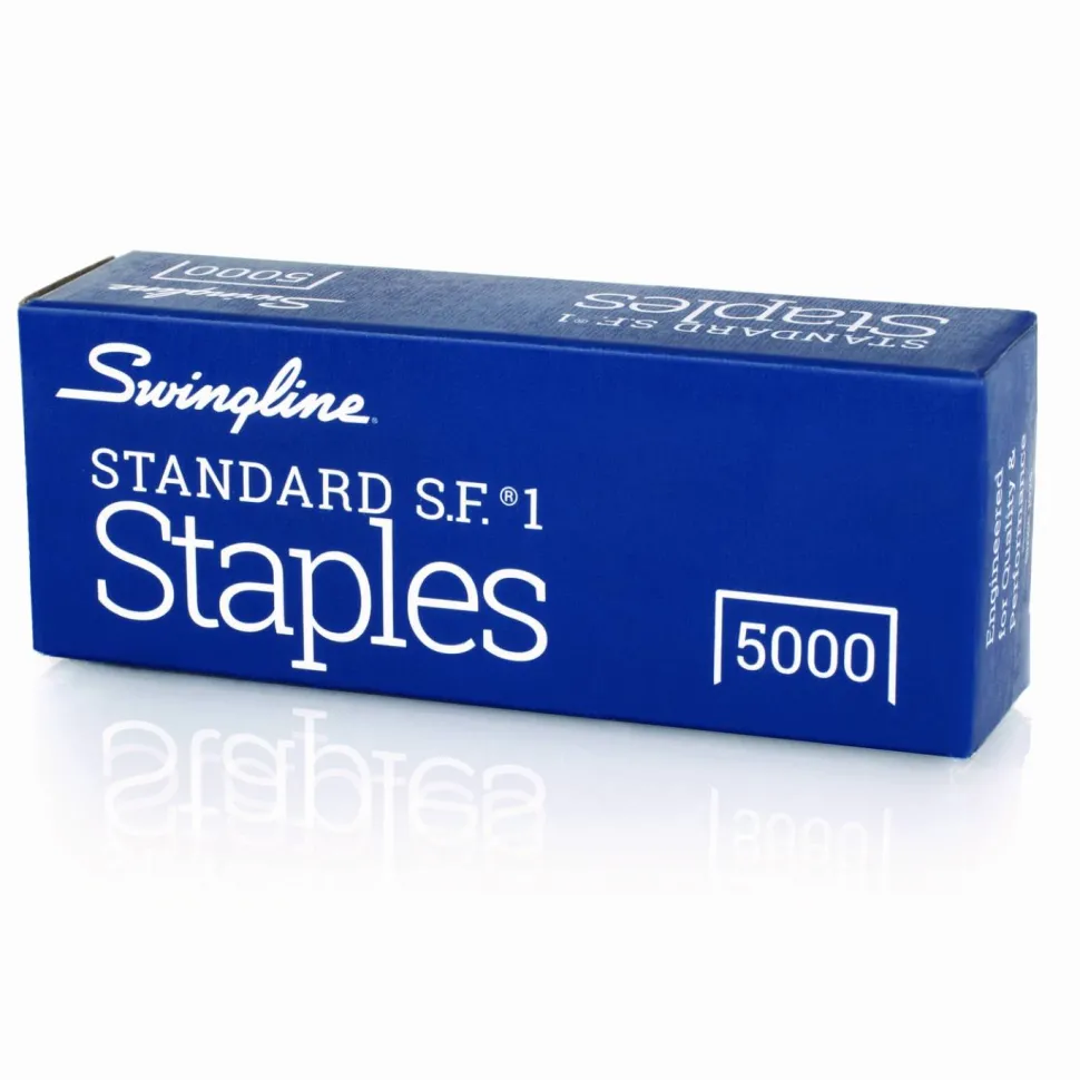 Swingline Standard Staples, 1/4", Full Strip, Box Of 5,000