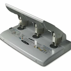 Swingline Antimicrobial High Capacity Heavy Duty Punch, 3 Holes, 75 Sheets - 3 Punch Head(s) - 75 Sheet Capacity - 9/32