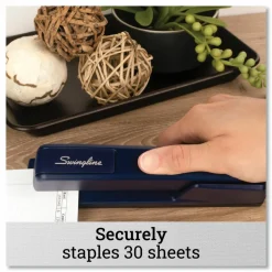 Swingline 747 Classic Stapler, 20 Sheets, Royal Blue - 20 Sheets Capacity - 210 Staple Capacity - Full Strip - 1/4