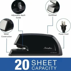 Swingline 67 Commercial Electric Stapler, Black