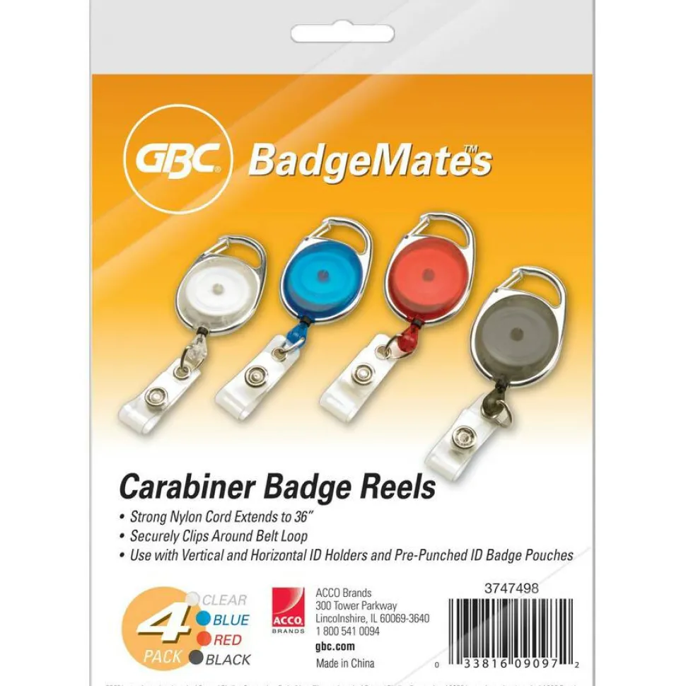 Swingline GBC Carabiner ID Badge Reel