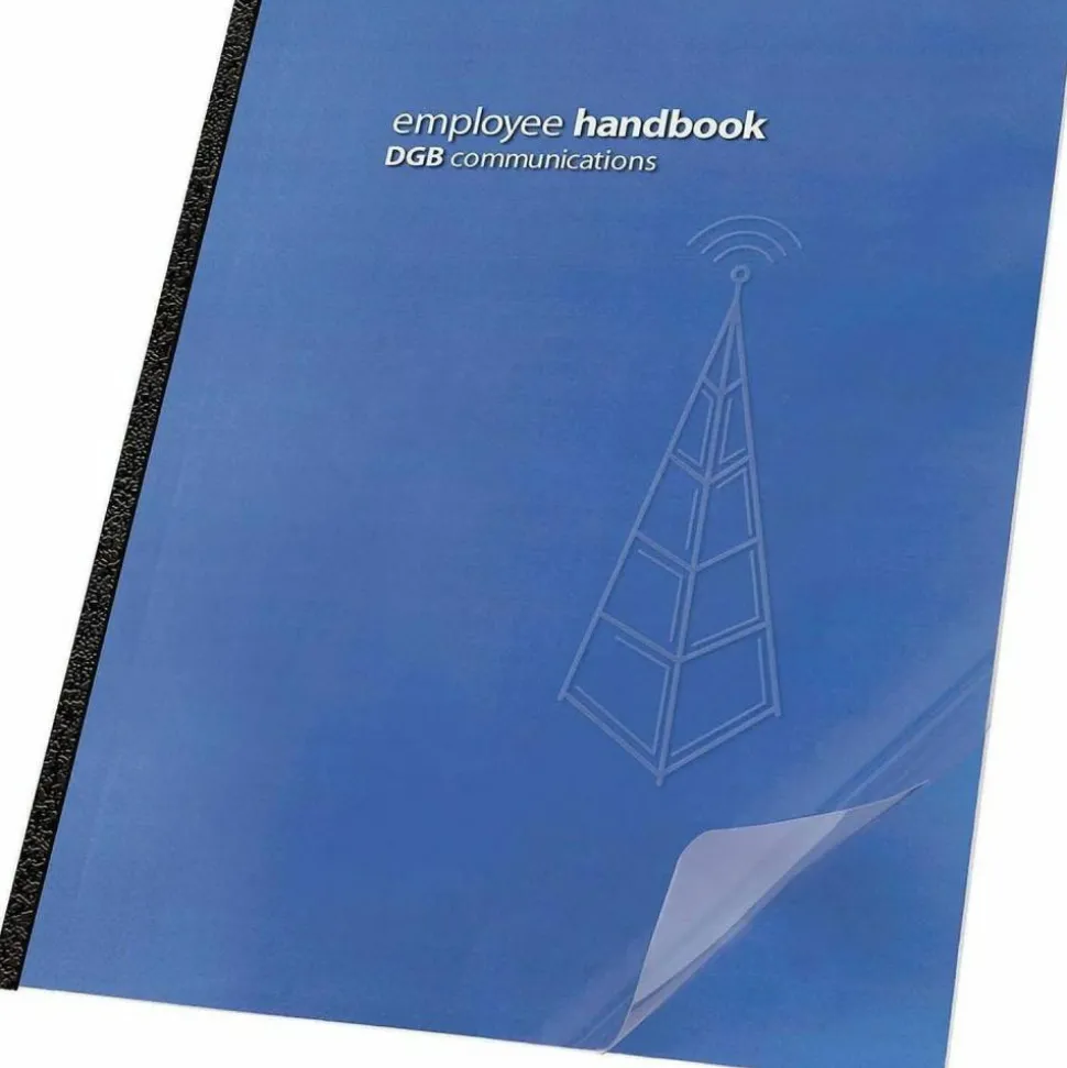 Swingline GBC ClearView Presentation Covers, Clear, Round Corners, Standard Weight, 8 3/4" x 11 1/4", Pack Of 100
