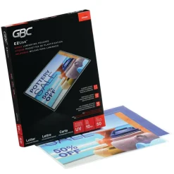 Swingline GBC EZUse Laminating Pouches, Letter Size, 10 Mil, Clear, 50/Pack