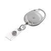 Swingline GBC Translucent Retractable Carabiner Badge Reels, Clear, Pack Of 25
