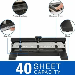 Swingline Heavy-Duty Paper Punch, Black