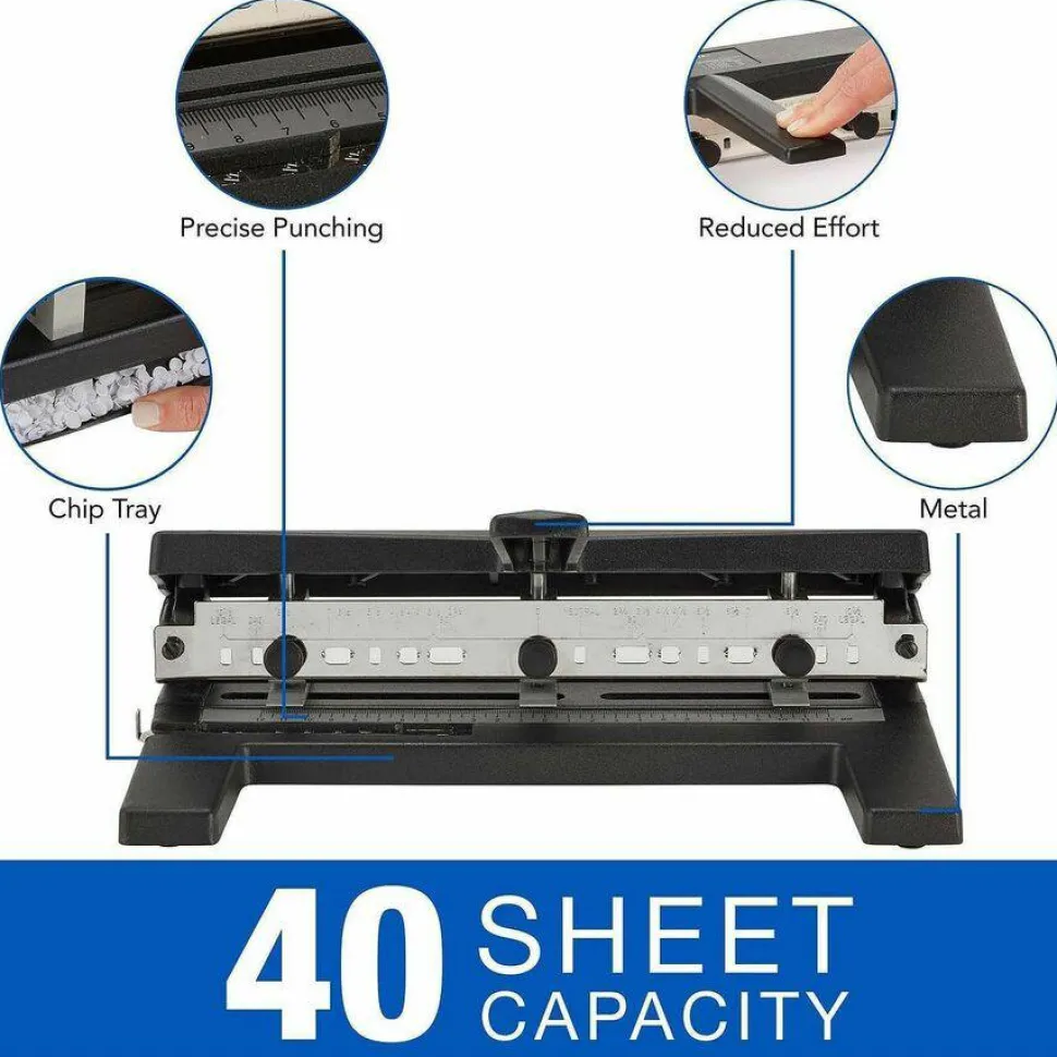 Swingline Heavy-Duty Paper Punch, Black