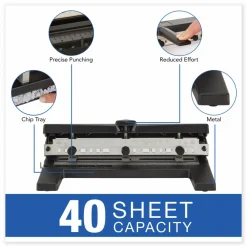Swingline Heavy-Duty Paper Punch, Black